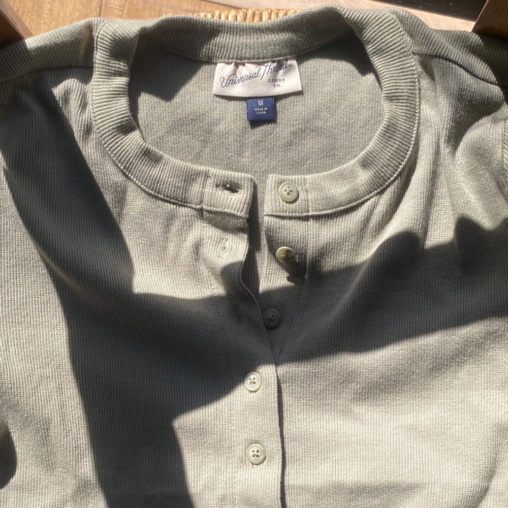 Universal Thread Sage Green Ribbed Cardigan